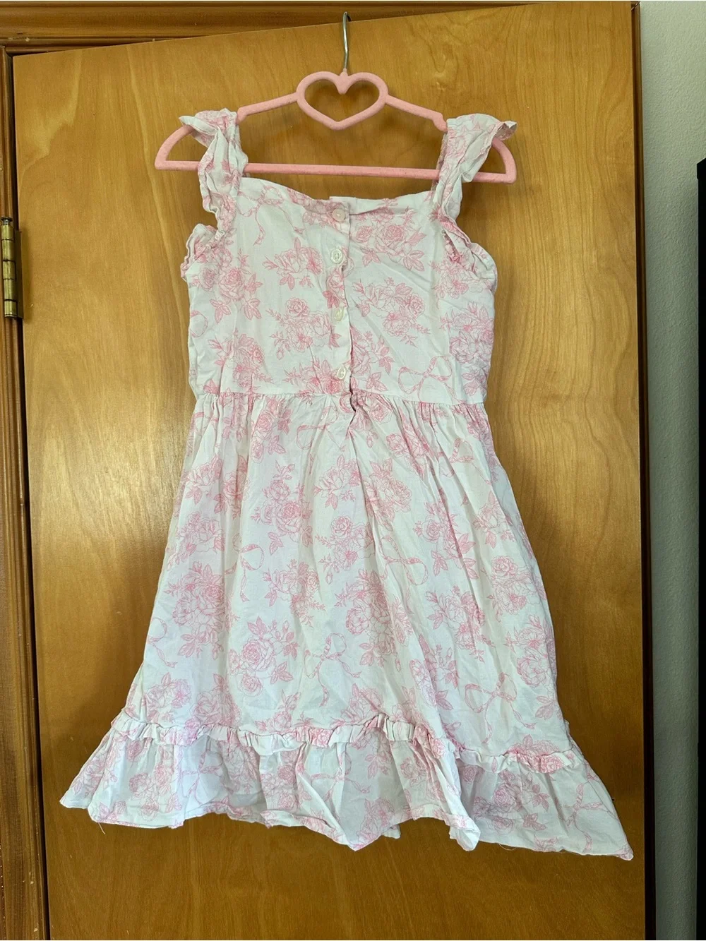 Gymboree Pink and White Floral Bow Dress